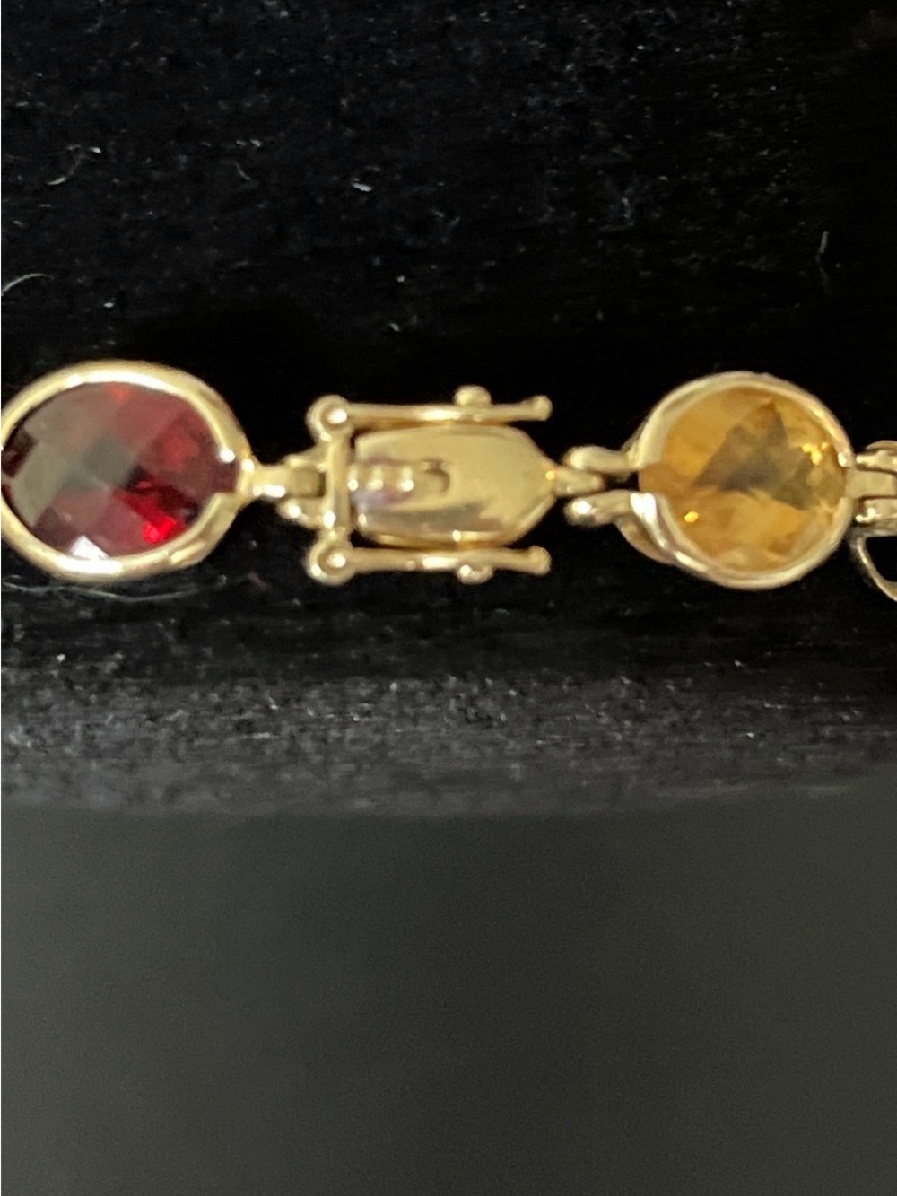 Multicolor Gemstone Tennis Bracelet in 14K Gold Setting - Picture 5 of 7